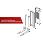 Фото 24 - Самоходный Штабелер с Платформой для Оператора BX-3515 OXLIFT 3,5 м 1500 кг.